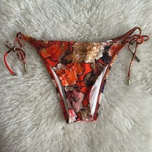 Givenchy floral side tie string bikini size 34